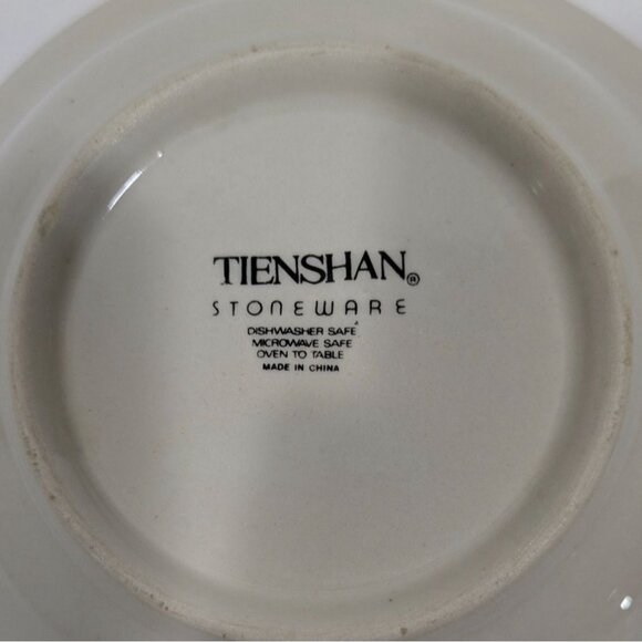 Tienshan Stoneware Teddy Bear Blue Floral Rim Childs Bowl - Picture 3 of 11